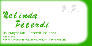 melinda peterdi business card